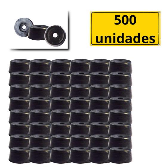 Imagem de Pézinho Borracha Para Mesa Armarios Sofá Cadeiras Kit C/ 500