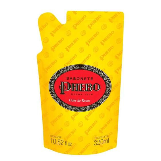 Imagem de Phebo sabonete líquido refil odor de rosas com 320ml