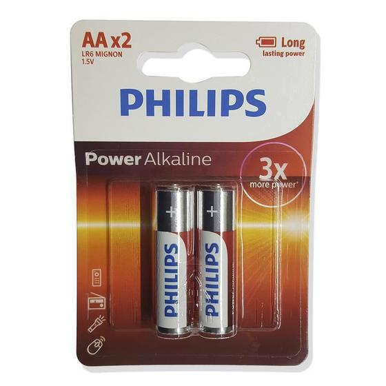 Imagem de Philips 2Aa Pilha Power Alkaline Cartela Com 2 Unidades
