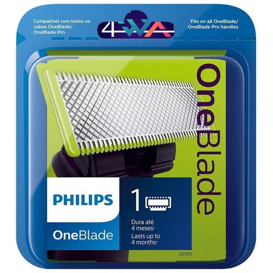 Philips One Blade Refil Lamina Todos Oneblade Original QP210/50 Menor preço em Philips One Blade Refil Lamina Todos Oneblade Original QP210/50