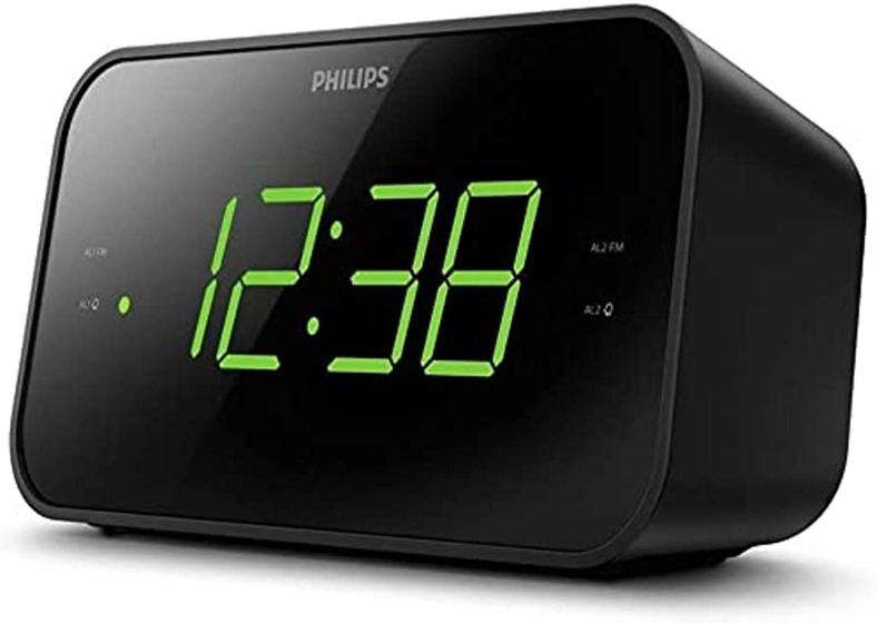 Philips Rádio Relógio Despertador TAR3205/12 Black Menor preço em Philips Rádio Relógio Despertador TAR3205/12 Black