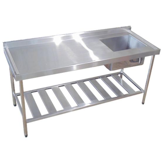 Pia Aço Inox Industrial 120x60x90 cm Cuba Direita Loja da Cozinha Menor preço em Pia Aço Inox Industrial 120x60x90 cm Cuba Direita Loja da Cozinha