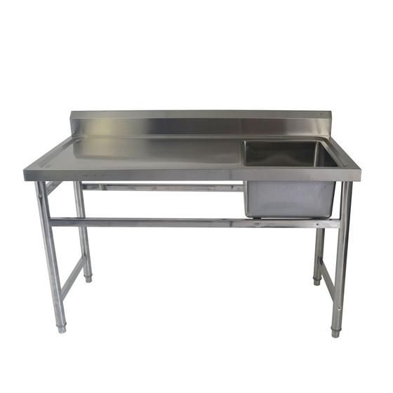 Imagem de Pia De Inox 150x70x85 Cm Cuba Lado Direito De 50x40x25cm Frigopro