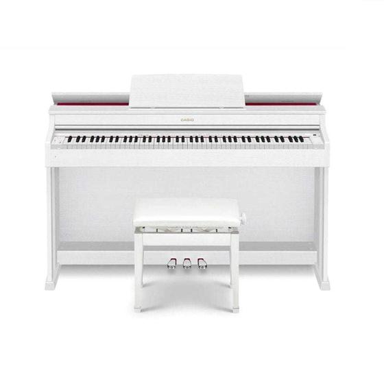 Imagem de Piano Digital Casio Celviano AP-470 Branco 88 Teclas + Estante + Banqueta + Pedal Triplo + Fonte + Suporte de Partituras