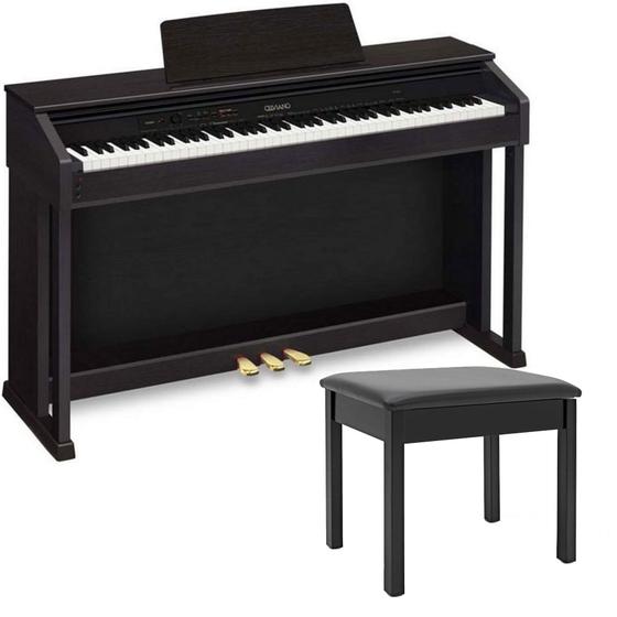 Imagem de Piano Digital Casio Celviano AP-470 Preto com Banqueta e Pedal Triplo