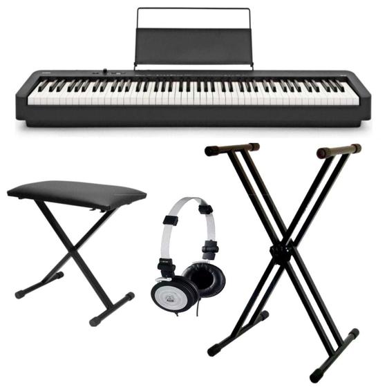 Piano Digital CDPS90 CASIO Preto 88 Teclas + Suporte X + Banqueta