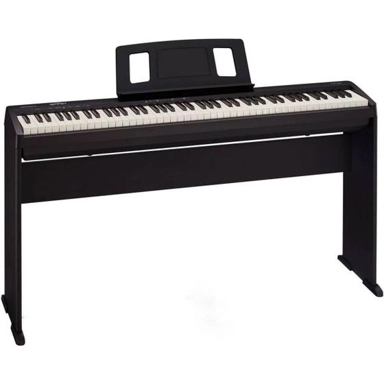 Imagem de Piano Digital Roland FP10 Com Estante + KSCFP10BK FP-10 Bk