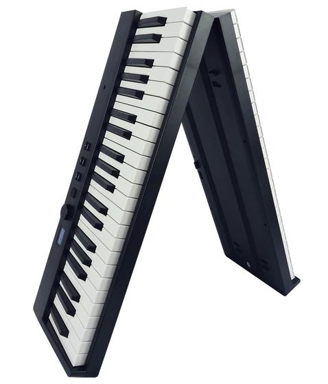 Imagem de Piano Eletrônico Dobrável 88 Teclas Arranjador Konix - PJ88-C Midi Bateria Recarregável