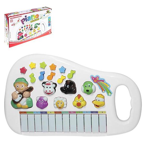 Imagem de Piano Fazendinha Musical Infantil  Com Teclado Luz Piano