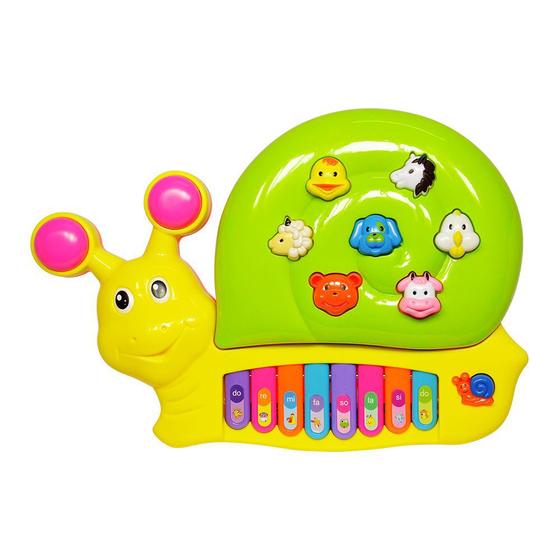 Imagem de Piano Infantil Musical Caracol Divertido DMT3849 - DM Toys