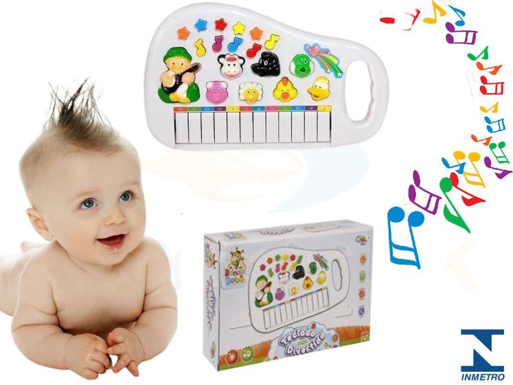 Imagem de Piano Infantil Musical Som De Animais Fazenda