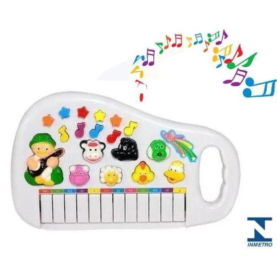 Imagem de Piano Infantil Teclado Fendinha Bebe Criança Brinquedo