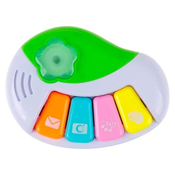 Imagem de Piano Infantil Teclado Musical Brinquedo Som Bebê Teclas Colorido Presente Interativo Música Eletrônico Crianças Pianinho