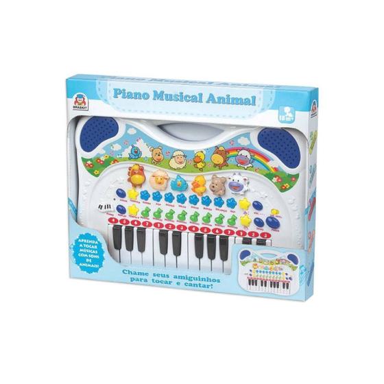 Imagem de Piano Musical Animal Azul 6407 - Braskit