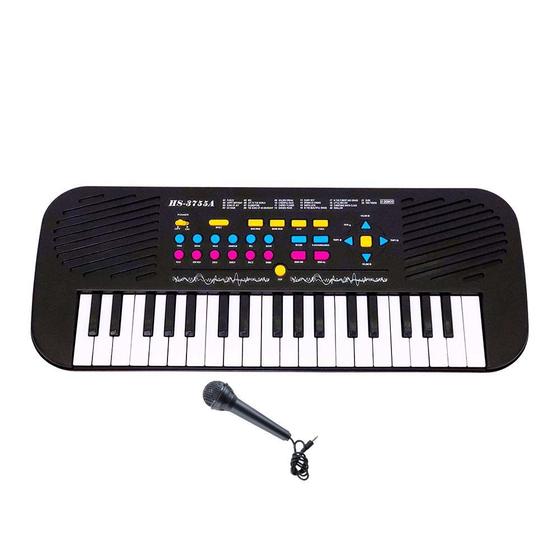 Imagem de Piano Teclado Infantil Microfone Cantar Brinquedo Musical