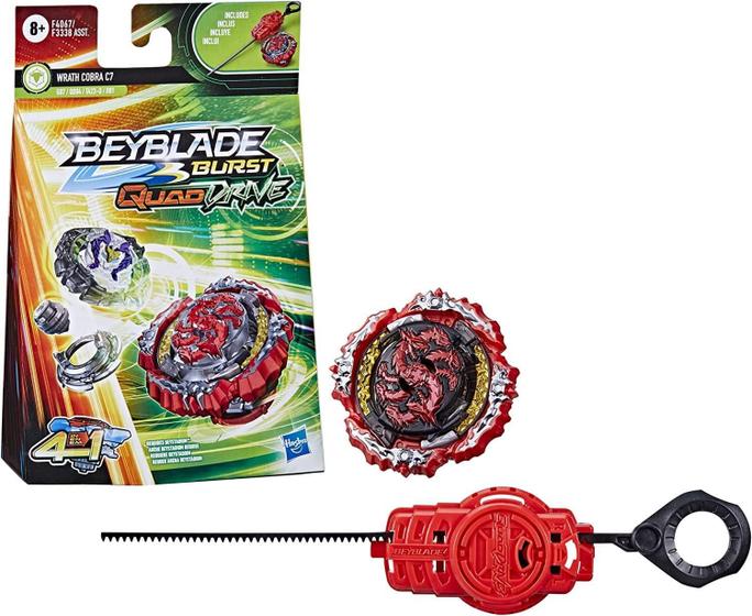 Imagem de Piao Beyblade Burst Quad Drive Wrath Cobra C7 - Hasbro F3338