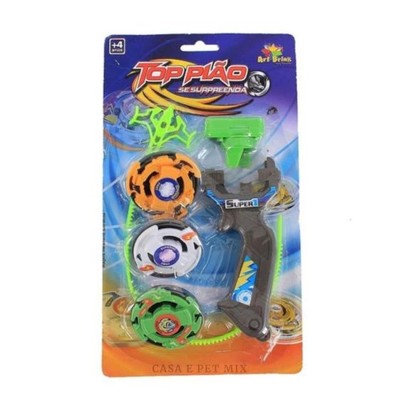 Imagem de Pião Beyblade Infantil Plástico Colorido 5x3cm  06 Peças