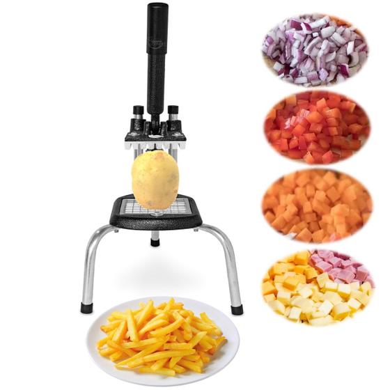Picador Cortador de Legumes E Batata Cabrita Reforçado + Lamina 10mm Menor preço em Picador Cortador de Legumes E Batata Cabrita Reforçado + Lamina 10mm