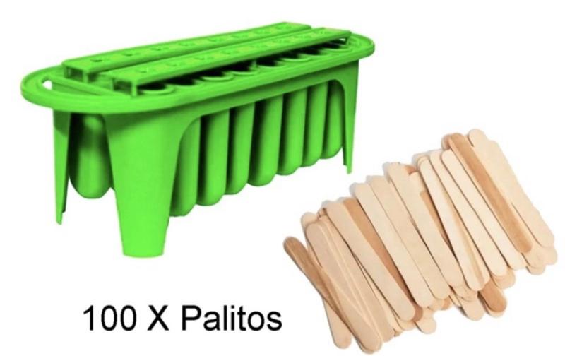 Picoleteira Forma De Picolé 16 Picolés (VERDE) + Brinde 100 Palitos Menor preço em Picoleteira Forma De Picolé 16 Picolés (VERDE) + Brinde 100 Palitos