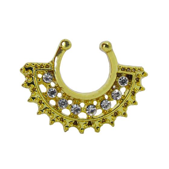 Imagem de Piercing Aço Cirurgico Feminino Septo Banhado A Ouro 18k