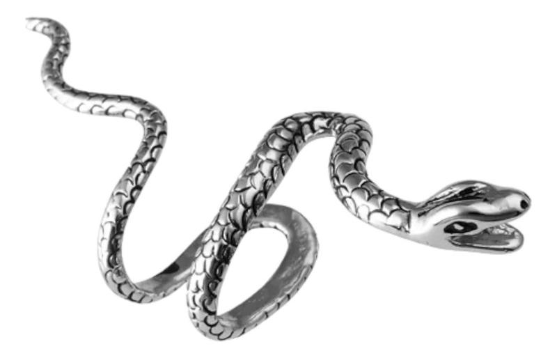 Imagem de Piercing Aço Cirúrgico Orelha Pressão Cobra  Hipoalérgico