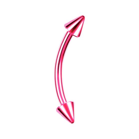 Imagem de Piercing Aço Cirurgico Sobrancelha Tragus Spikes Rook Color(Rosa)