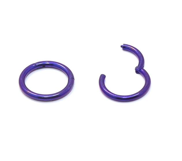Imagem de Piercing Argola Articulada Click 1.2mm em Titânio Anodizada Várias Cores