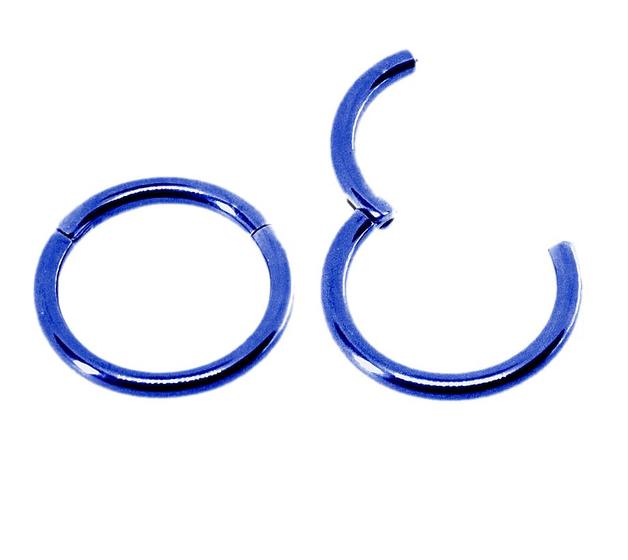 Imagem de Piercing Argola Articulada Click 1.2mm em Titânio Dark Blue 25v