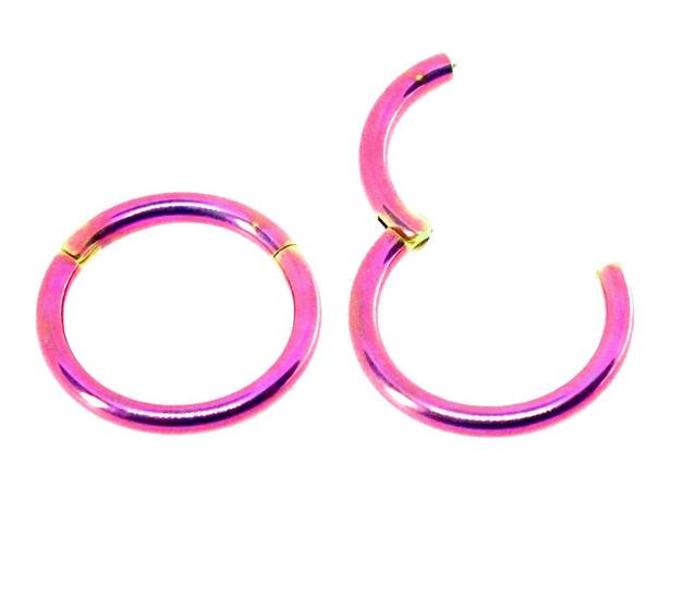 Imagem de Piercing Argola Articulada Click 1.2mm em Titânio Fúscia 80v