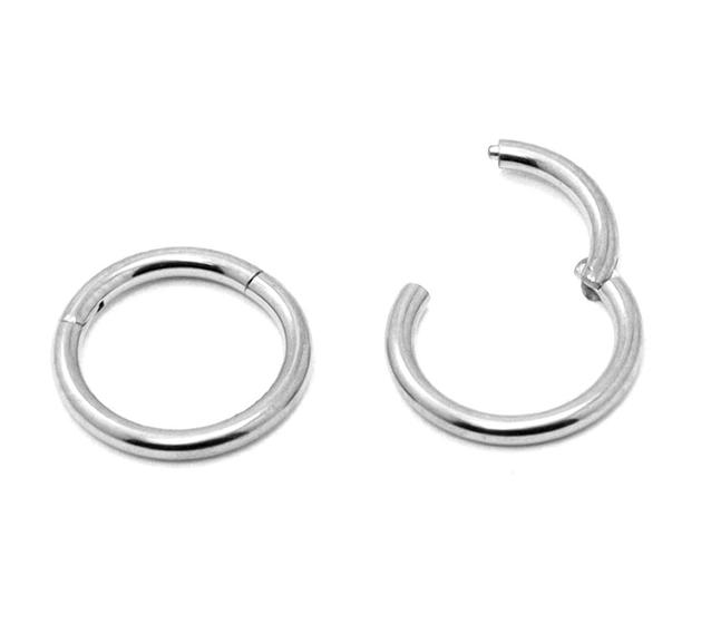 Imagem de Piercing Argola Articulada em Aço Cirúrgico Prata 8mm