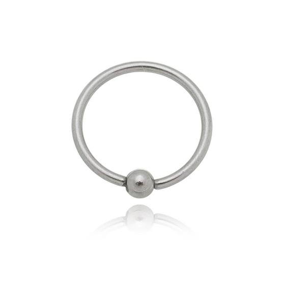 Imagem de Piercing Argolinha com Bolinha de Aço Inox