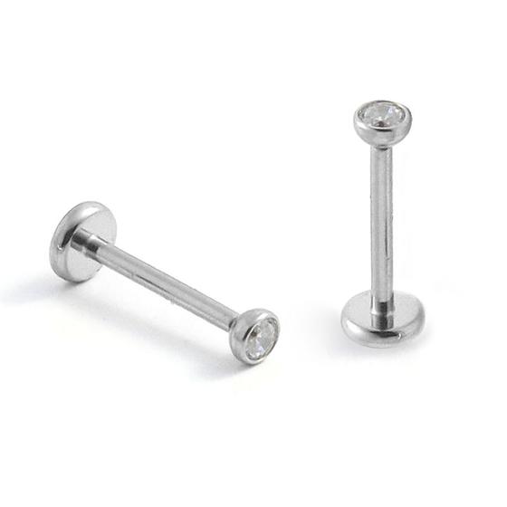 Imagem de Piercing Australiano em Titânio Pin Push Com Zircônias