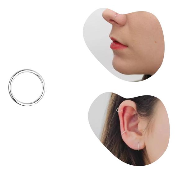 Imagem de Piercing De Nariz Argola Em Prata 925 8mm