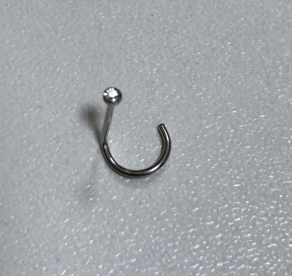 Imagem de Piercing De Nariz Em Ouro Branco 18k Com Brilhante