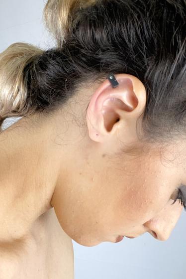 Imagem de Piercing de Pressão Retângulo com predra Splendor