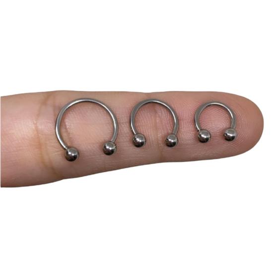 Imagem de Piercing Ferradura 100% Titânio Septo Orelha Tragus Smile