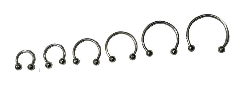 Imagem de Piercing Ferradura Septo Orelha 1,2mm X 8/10/12mm-1 Peça