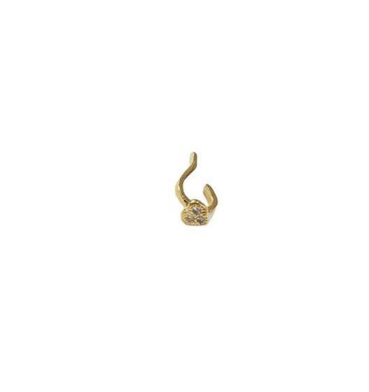 Imagem de Piercing Folheado Falso Com Coração E Zircônia