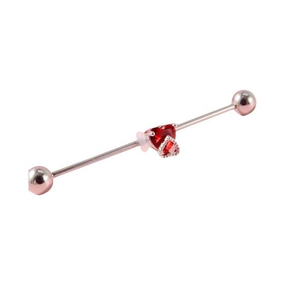 Imagem de Piercing Industrial de Barra Longa com Design de Dragão - Aço Inoxidável