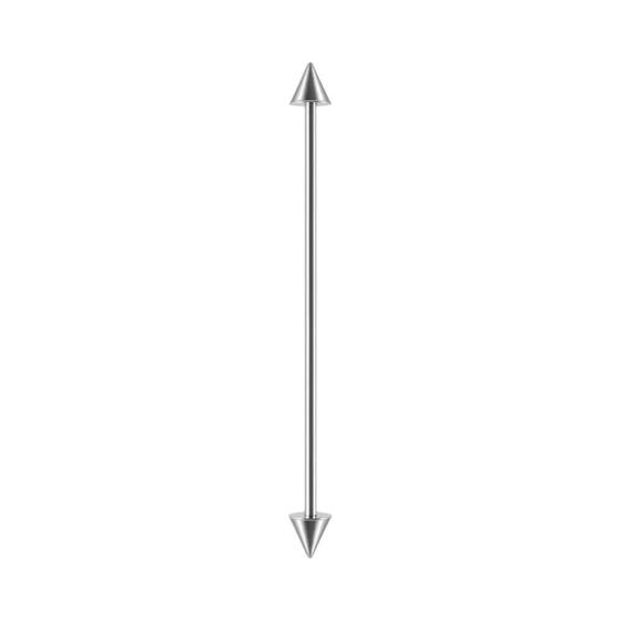 Imagem de Piercing Industrial de Barra Longa com Design de Dragão - Aço Inoxidável