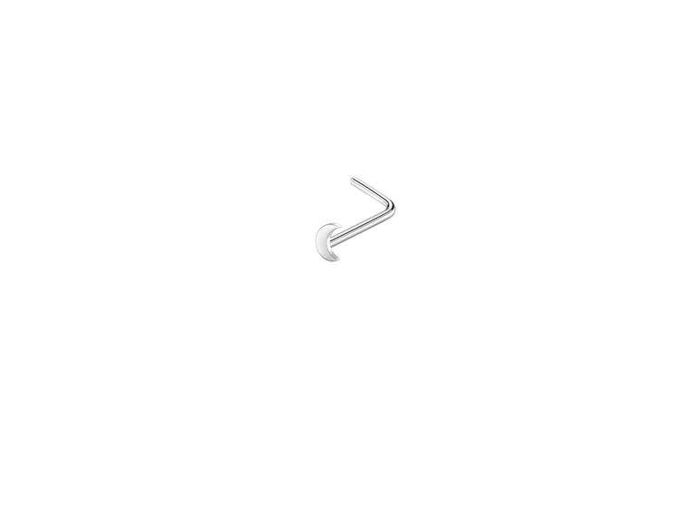 Imagem de Piercing Nariz Nostril Chapa Meia Lua Aço Cirúrgico