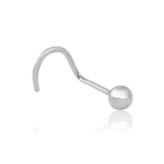 Imagem de Piercing Nariz Nostril Ponto Prata 925  Bolinha 2,5mm