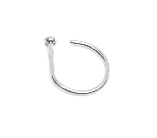 Imagem de Piercing Nostril D Ring para Nariz Aba Nasal em Titânio Pata ou Dourado