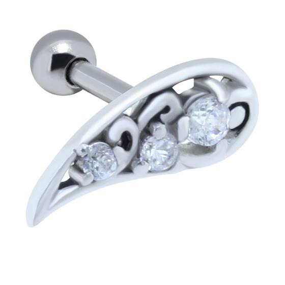 Imagem de Piercing Prata 925 Helix, Asa Cravejada Para Orelha Direita