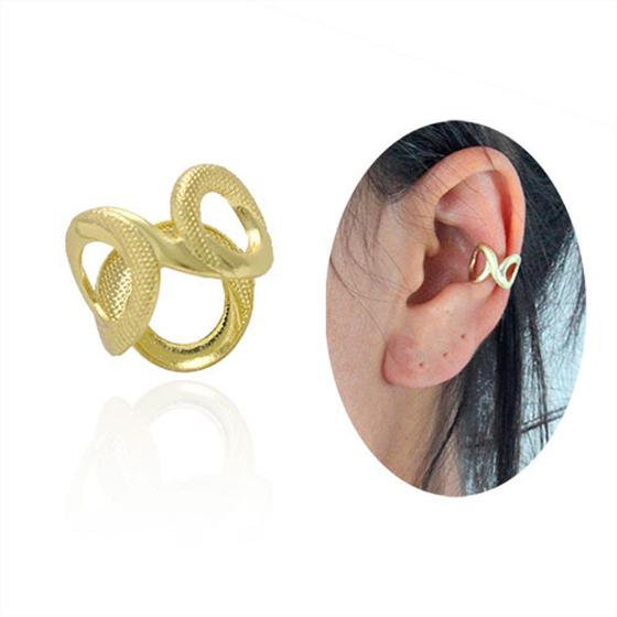 Imagem de Piercing PRI Style Fake De Orelha Folheado A Ouro 18K Antialérgico Com Detalhes BSPRI5189