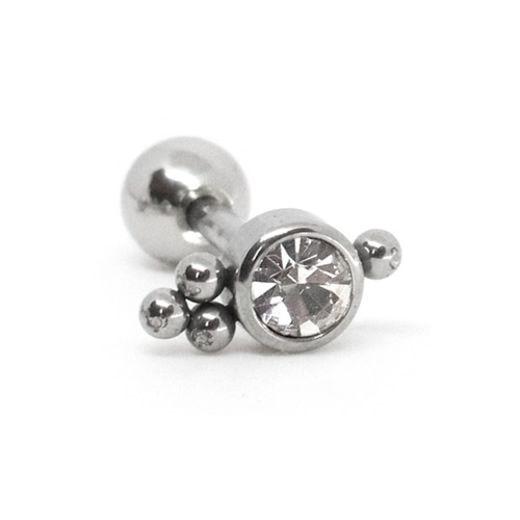 Imagem de Piercing Reto Indiano com Zircônias (Mod.04)