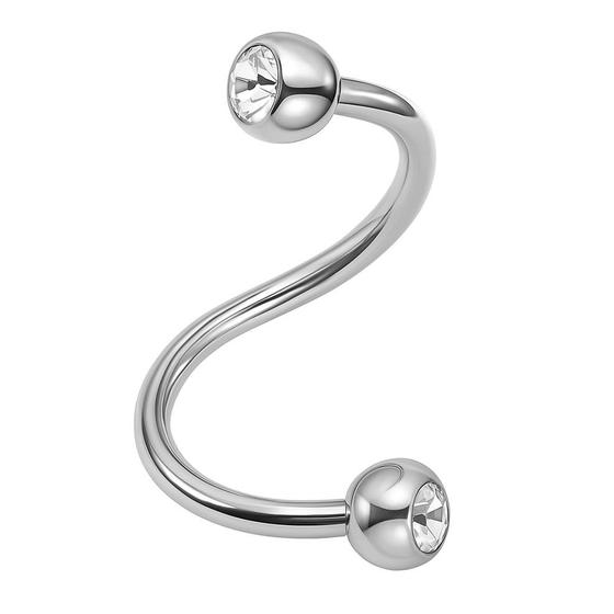 Imagem de Piercing Twister Aço Cirúrgico com Pedras