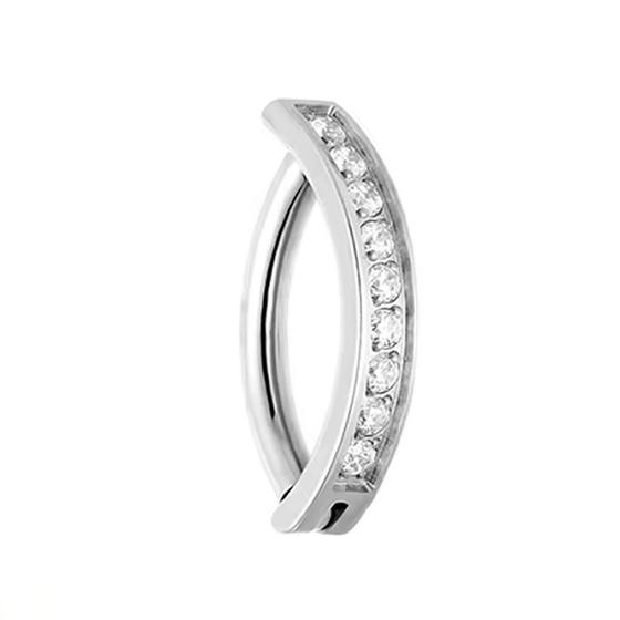 Imagem de Piercing Umbigo Argola em Titânio com Zircônias Cravejadas