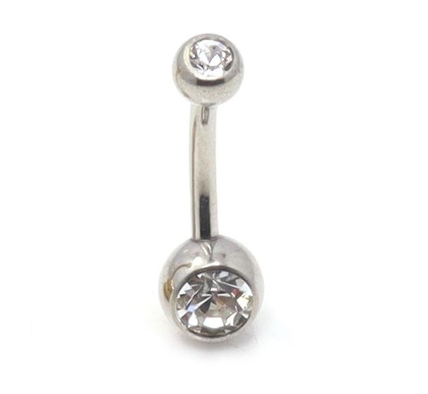 Imagem de Piercing Umbigo Titânio com Zircônias