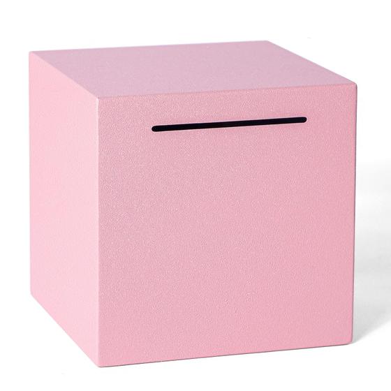 Imagem de Piggy Bank Kozsort Break-to-Open em aço inoxidável rosa de 15 cm